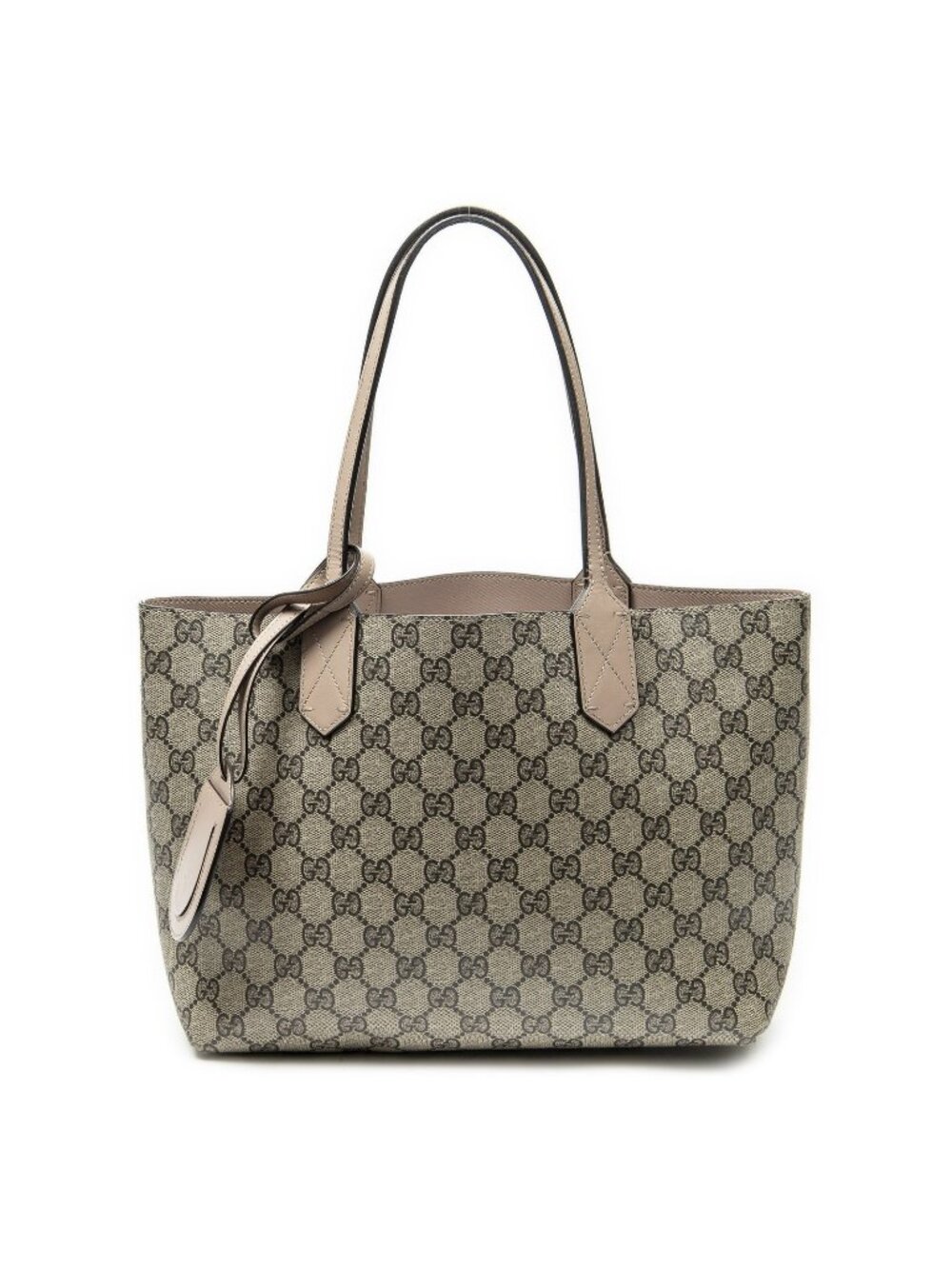Gucci Small Reversible Tote Bag Beige Pink Supreme Canvas